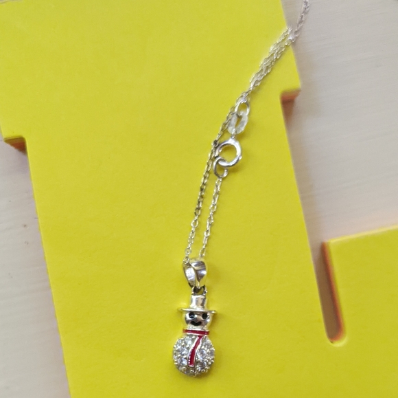 Sterling 16" chain Snowman - Picture 2 of 3
